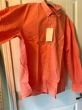 Cooper Jones Coral Button-Up Shirt   100% cotton NWT